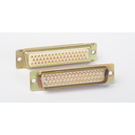Amphenol India M24308 78 Way Panel Mount D-sub Connector Plug, 2.29mm Pitch, with 4-40 Screw Locks