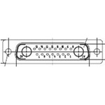 FCT from Molex 172704 15 Way Panel Mount D-sub Connector Plug, 2.84mm Pitch