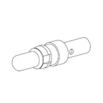 FCT from Molex, 172704 Series, Male Crimp D-sub Connector Contact, Gold over Nickel, 14 → 12 AWG