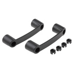 RS PRO Matte Black Plastic Concealed Fixings Drawer Handle, 145mm