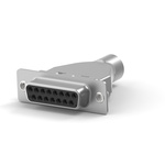 AMPLIMITE 15 Way Cable D-sub Connector Receptacle, 2.74mm Pitch, with Cable Mount