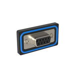 Amphenol Communications Solutions ED 9 Way Right Angle PCB Mount, Through Hole D-sub Connector Socket, 2.74mm Pitch