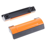 Elesa Matte Black, Orange Plastic Concealed Fixings Drawer Handle, 114mm