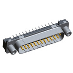 TE Connectivity Amplimite HDP-20 25 Way Through Hole D-sub Connector Plug, 2.76mm Pitch, with 4-40 UNC Female