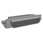 TE Connectivity Amplimite HD-20 50 Way Right Angle Through Hole D-sub Connector Socket, with Mounting Screw
