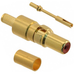 Harting, D-Sub Mixed Series, Male Crimp D-Sub Connector Coaxial Contact, Gold Coaxial, 30 AWG → 24 AWG