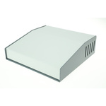 Hammond 500, Sloped Front, Aluminium, Steel, 180 x 180 x 58mm Desktop Enclosure, Grey