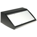 METCASE Unidesk, Sloped Front, Aluminium, 300 x 200 x 102mm Desktop Enclosure, Black
