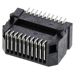 Samtec MECT Series Right Angle Female Edge Connector, Surface Mount, 20-Contacts, 0.8mm Pitch, 2-Row, Solder Termination