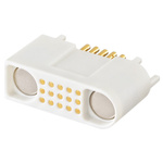 Rosenberger, MultiMag 15, Straight Panel Mount Female Magnetic Connector, Solder Termination