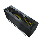 Samtec MEC1 Series Vertical Female Edge Connector, Surface Mount, 10-Contacts, 1mm Pitch, 2-Row, Solder Termination