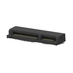 TE Connectivity Right Angle Female Edge Connector, Surface Mount, 52-Contacts, 0.8mm Pitch, 2-Row, Solder Termination