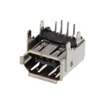 Molex 6 Way Right Angle Through Hole Firewire Connector, Socket