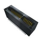 Samtec MEC1 Series Vertical Female Edge Connector, Surface Mount, 1mm Pitch, 1-Row