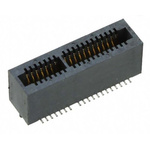 Samtec MEC1 Series Vertical Female Edge Connector, Surface Mount, 1mm Pitch, 1-Row