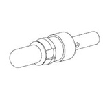 FCT from Molex, 172704 Series, Male Crimp D-sub Connector Contact, Gold over Nickel, 16 → 200 AWG