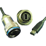 Amphenol, FWF TV 4 Way Straight Panel Mount Circular Firewire Connector, Socket