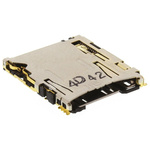 Hirose 8 Way Right Angle Micro SD Memory Card Connector With Solder Termination