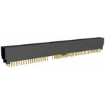 TE Connectivity Female Edge Connector, Through Hole Mount, 104-Contacts, 2.54mm Pitch, 2-Row, Solder Termination
