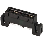 Amphenol Communications Solutions Female Edge Connector, Straddle Mount, 36-Contacts, 1mm Pitch, 2-Row, Solder