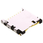 Hirose 8 Way Right Angle Micro SD Memory Card Connector With Solder Termination