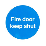 RS PRO Plastic Fire Safety Sign, Fire Safety Sign With English Text, 100 x 100mm