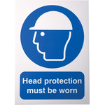RS PRO PP Sign Head Protection Sign With English Text