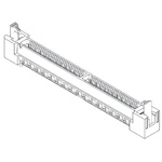Samtec HSEC8-DV Series Female Edge Connector, Surface Mount, 40-Contacts, 0.8mm Pitch, 2-Row, SMT Termination