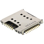Molex 18 Way Right Angle MicroSD, SIM Memory Card Connector With Solder Termination