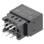 TE Connectivity 100 Series Series Female Edge Connector, Through Hole Mount, 6-Contacts, 2.54mm Pitch, 2-Row, Solder