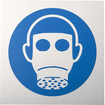 RS PRO Plastic Mandatory Respiratory Protection Sign With Pictogram Only Text