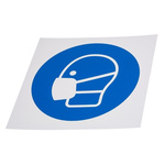 RS PRO Plastic Mandatory Mask Sign With Pictogram Only Text
