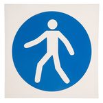 RS PRO Plastic Mandatory Use This Walkway Sign With Pictogram Only Text