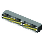 Samtec MEC8-RA Series Right Angle Female Edge Connector, Edge Mount, 80-Contacts, 0.8mm Pitch, 2-Row, Solder Termination