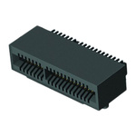 Samtec MEC1-RA Series Right Angle Female Edge Connector, Surface Mount, 10-Contacts, 1mm Pitch, 2-Row, Solder