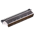 TE Connectivity Male 68 Pin Right Angle Cable Mount SCSI Connector 1.27mm Pitch, IDT