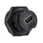 RS PRO Straight, Panel Mount, Socket to Socket Type Mini B to Mini B IP67 USB Connector