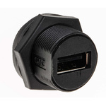 RS PRO Straight, Panel Mount, Socket Type Mini IP67 USB Connector