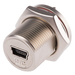 RS PRO Straight, Panel Mount, Socket Type Mini B USB Connector