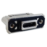 Amphenol ICC Straight, PCB Mount, Socket Type C 3.1 IP67 USB Connector