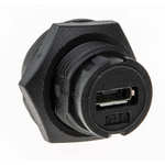 RS PRO Straight, Panel Mount, Socket to Socket Type Micro AB to Micro AB IP67 USB Connector