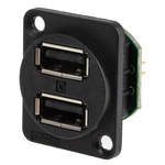 RS PRO Straight, Panel Mount, Socket 2.0 USB Connector