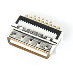 Hirose, DX Male 36 Pin Straight Cable Mount SCSI Connector 1.27mm Pitch, Solder