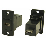 RS PRO Straight, Panel Mount, Female to Male Type USB-C USB Connector