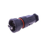 RS PRO Straight, Cable Mount, Socket Type A 2.0 IP67 Type A USB Connector