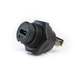 RS PRO Straight, Panel Mount, Socket Type C 3.1 IP67 USB C Connector