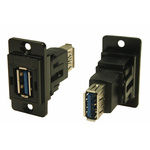 RS PRO Straight, Panel Mount, Socket to Socket Type A to A 3.0 USB Connector