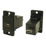 RS PRO Straight, Panel Mount, Female to Male Type USB-C USB Connector