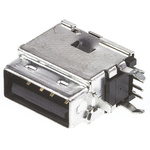 Molex Right Angle, Through Hole, Socket Type A USB Connector