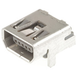 Molex Right Angle, Through Hole, Socket Type Micro AB 2.0 USB Connector